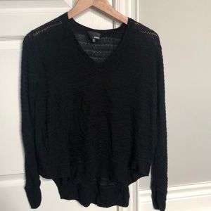 Wilfred, black v-neck sweater- cashmere. Size XS